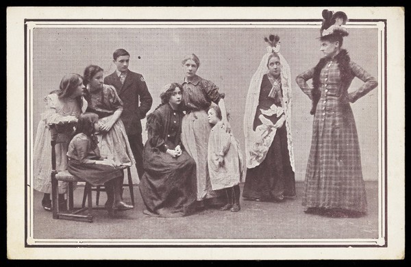 Actors in the play "Mrs Wiggs of the cabbage patch". Process print, 1910.