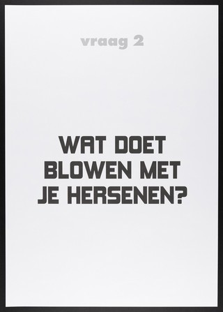 Six questions about drug abuse and six answers. Lithograph, ca. 2000.