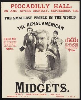 The smallest people in the world : the Royal American Midgets : two receptions daily.