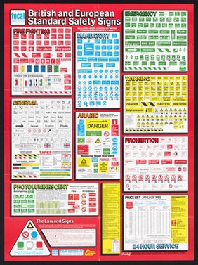 British and European standard safety signs ... : identification systems / Focal Displays Ltd.