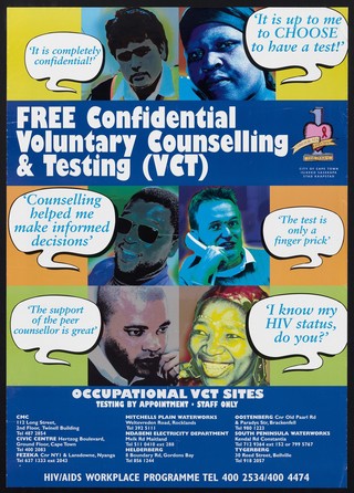 Free confidential voluntary counselling & testing (VCT) / City of Cape Town.