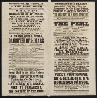 The last week of the present attractive performances : Balfe's grand opera, The daughter of St. Mark ... The peri ... / Theatre Royal, Drury-Lane.