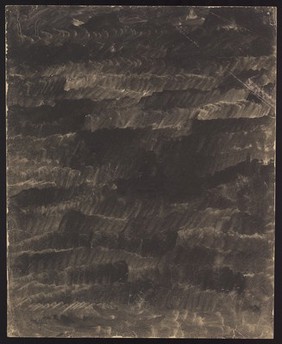 Rough black waves. Watercolour by M. Bishop, 1958.