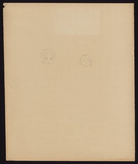 Heads of two girls of contrasting appearance. Drawing by M. Bishop, 1967.