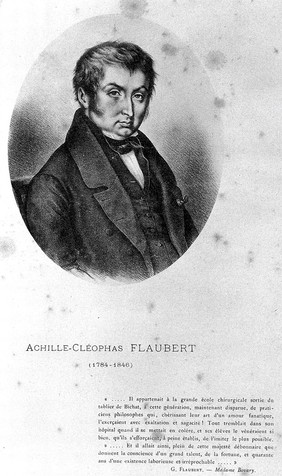 Achille-Cléophane Flaubert. Lithograph, 1900.