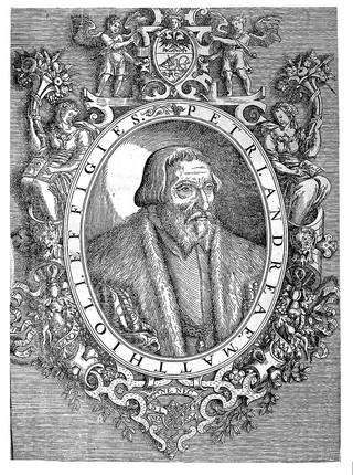 Petri Andreæ Matthioli Senensis medici, Commentarii in sex libros Pedacii Dioscoridis Anazarbei de medica materia / iam denuo ab ipso autore recogniti et locis plus mille aucti. Adiectis magnis, ac nouis plantarum, ac animalium iconibus, supra priores editiones longè pluribus, ad viuum delineatis. Accesserunt quoque ad margines græci contextus quàm plurimi, ex antiquissimis codicibus desumpti, qui Dioscoridis ipsius deprauatam lectionem restituunt. Cum locupletissimis indicbus.