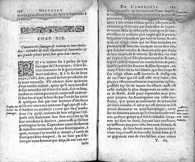 Histoire dún voyage fait en la terre du Bresil, autrement dite Amerique. Contenant la navigation et choses remarquables veues sur mer / par l'autheur. Le comportement de Villegagnon en ce pays-là. Les moeurs et façons de viure estranges des sauuages ameriquains: auec vn colloque de leur langage. Ensemble la description de plusieurs animaux, arbres, herbes et autres choses singulières ... Reveve, corrigée et bien augmentee en ceste troisieme edition, tant de figures.