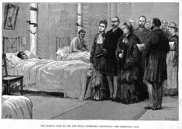 Queen Victoria visiting the Royal Infirmary Edinburgh.