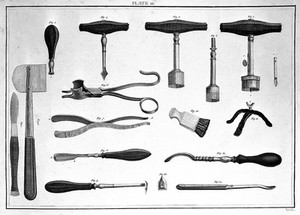 view Instruments for trepanning, 18th century.