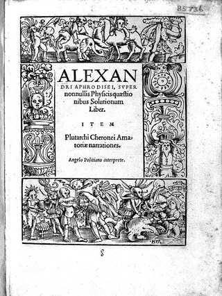 Super nonullis physicis quaestionibus solutionum liber : Item Plutarchi Cheronei amatoriae narrationes / Angelo Politiano interprete.