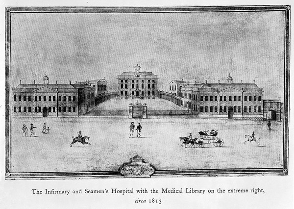 The Infirmary at Seamen's Hospital, circa 1813.