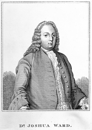 Joshua Ward. Coloured line engraving, 1820, after T. Bardwell.