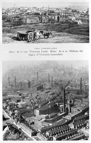view Victorian Leeds and view of 20th century Oldham