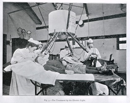 Set of apparatus devised by N.R. Finsen for treating lupus