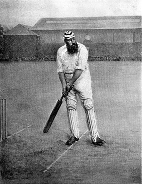 Portrait of William Gilbert Grace, from the portrait by A.S. Wortley in the Pavilion at Lords