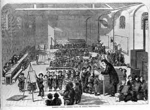 view Child welfare: Ragged School, Whitechapel, 19thC