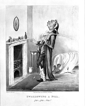 Satire: "swallowing a pill", 1827