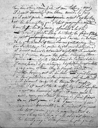D.J. Larrey, Autograph letter to his wife dated Vienna, June 1st 1809