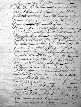 D.J. Larrey, Autograph letter to his wife dated Vienna, June 1st 1809