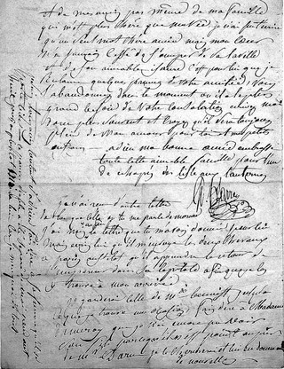 D.J. Larrey, Autograph letter to his wife dated Vienna, June 1st 1809