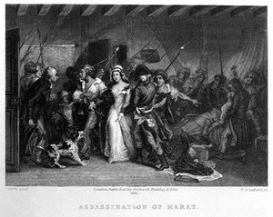 view Assasination of Marat after Scheffer, 1881