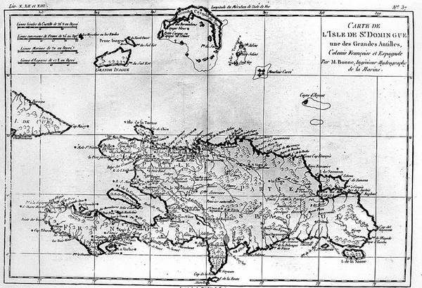 Map of Dominica Isle.