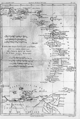 Map of Antilles and Windward Isles.