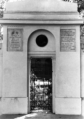 The Ross memorial gate in Calcutta