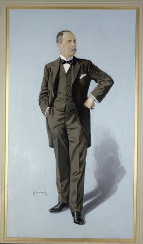 Sir William Osler. Gouache by Kanak (?), 1914.