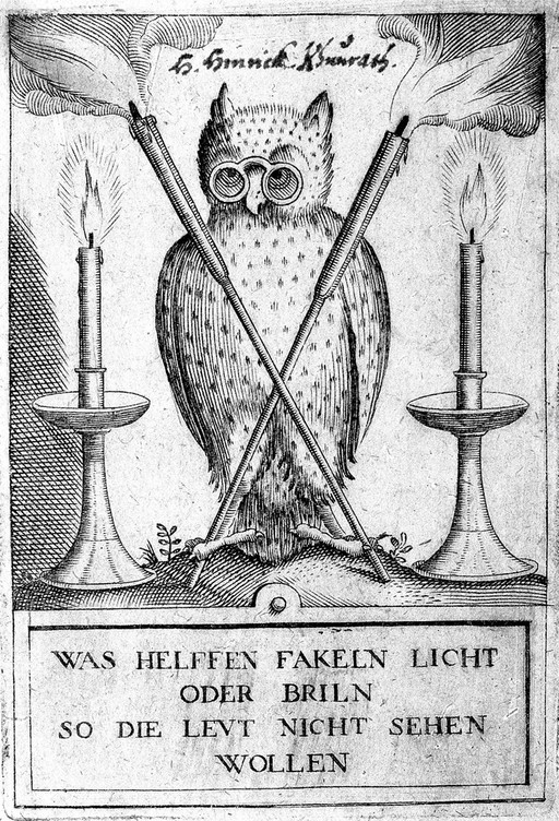 Autograph of H. Khunrath; from Amphitheatrum..., 1609