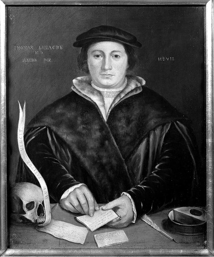 A man designated as Thomas Linacre. Oil painting, ca. 1900 (?).