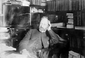 view Portrait of Griffith Evans (1835-1935) - seated in his study