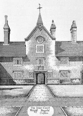 Old English houses of alms : a pictorial record with architectural and historical notes / by Sidney Heath.