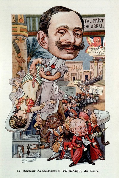 Caricature of Serge Samuel Voronoff (1866 - )