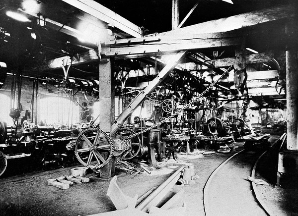 View of machine shop, c. 1890
