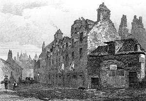 view Home of Professor William Dick. Back of the White Horse Close, near the Water-Gate.