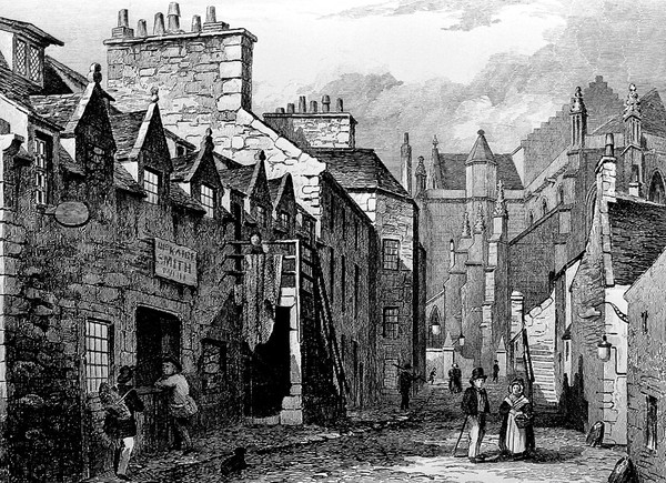 Hospital of Our Lady. Paul's work, rebuilt in 1619, on the site of an ancient religious foundation. About the year 1479. Thomas Spence, Bishop of Aberdeen, founded a hospital there, for the reception and entertainment of twelve poor men.