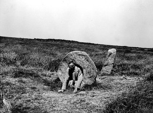 view Men-an-tol, neolithic stone hoop in Cornwall