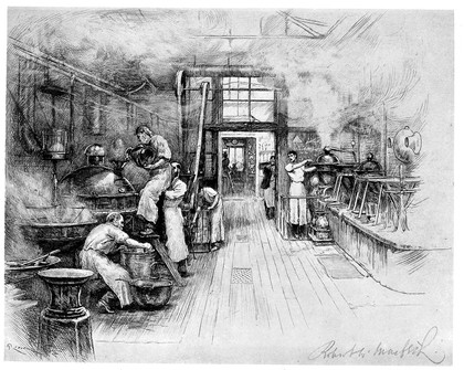 Laboratory at the rear of John Bell's shop in Oxford Street