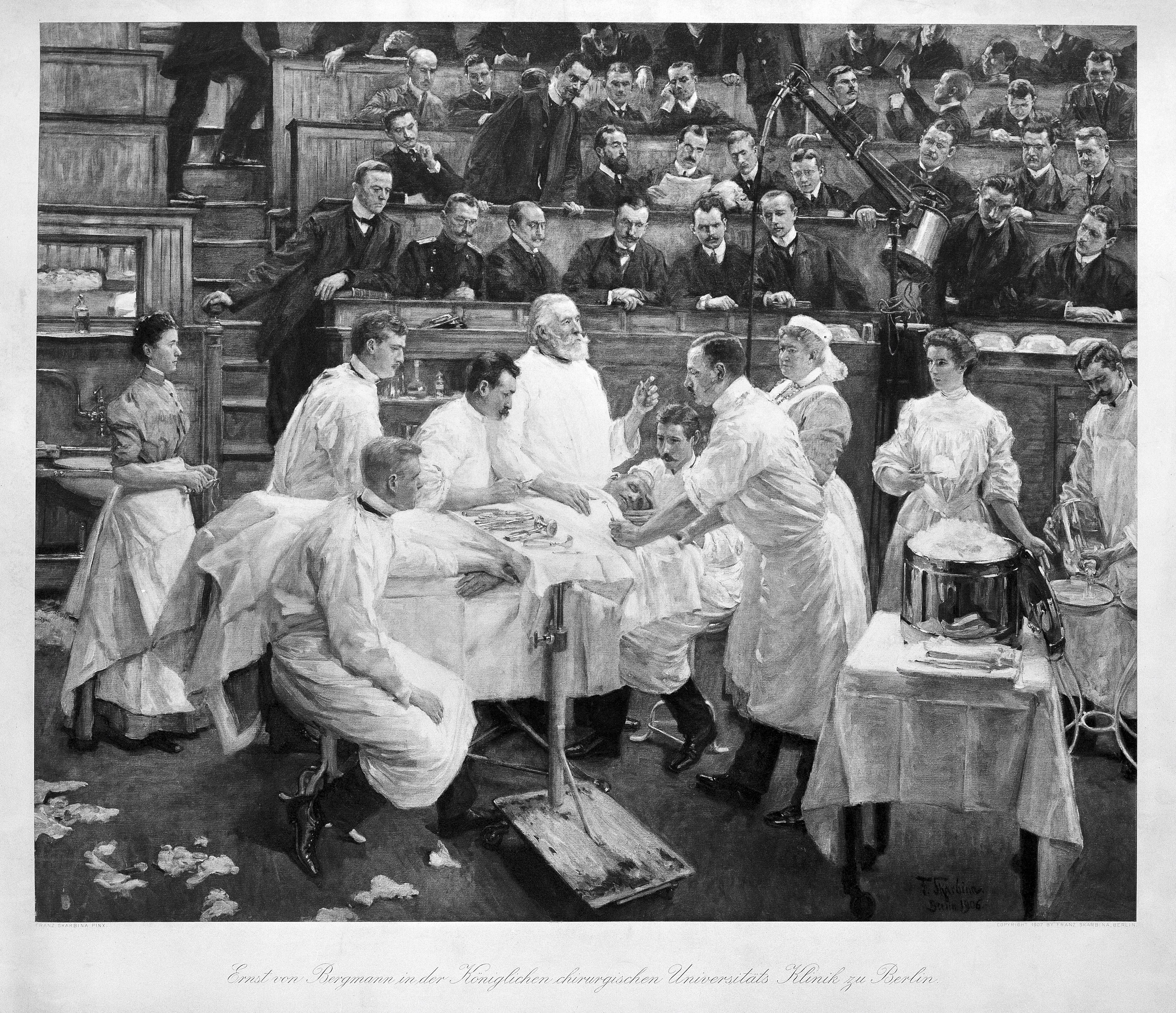 Ernst Von Bergmann 1836 1907 Demonstrating To Students In