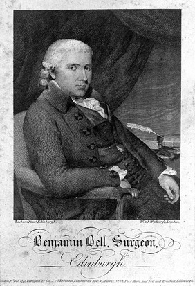 Benjamin Bell. Line engraving by W. Walker and J. Walker, 1791, after H. Raeburn.