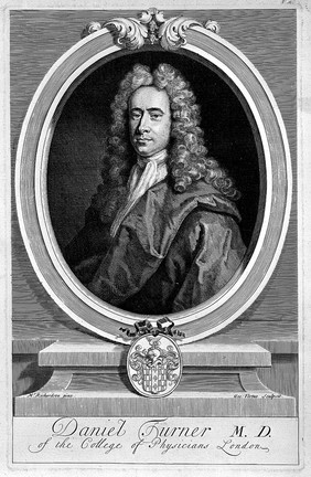 Daniel Turner. Line engraving by G. Vertue after J. Richardson.