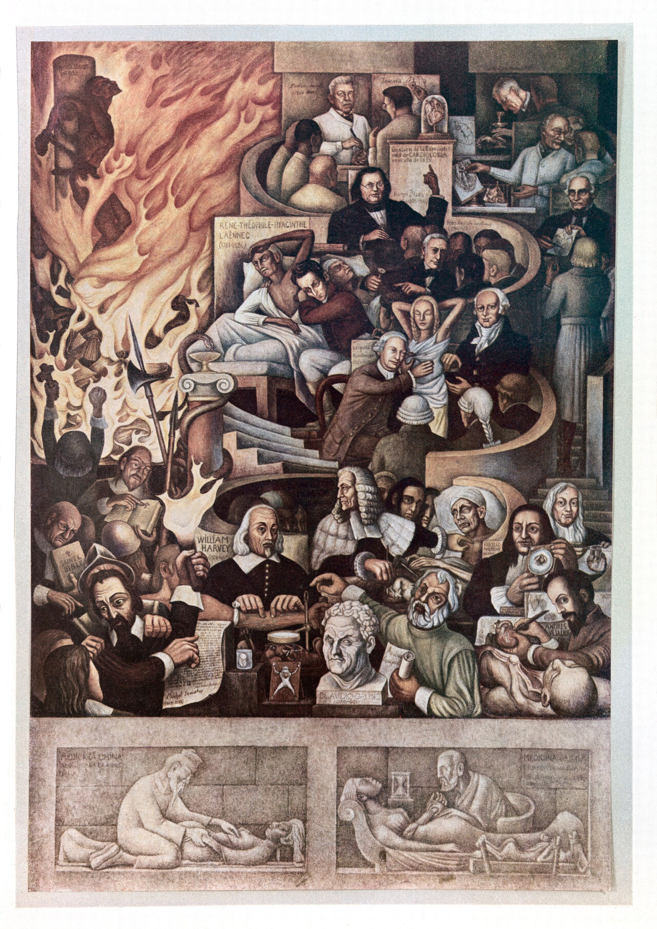 National Institute of Cardiology Mural painting., by Diego Rivera