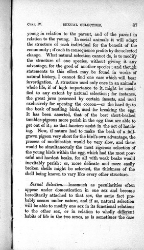 On the origin of species by means of natural selection, or, The preservation of favoured races in the struggle for life / by Charles Darwin.