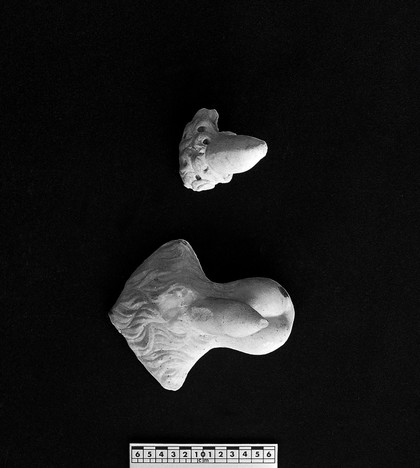 Votive offerings in the form of male genitals. Apparently terracotta.