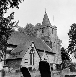 view Dymock parish church, Gloucestershire