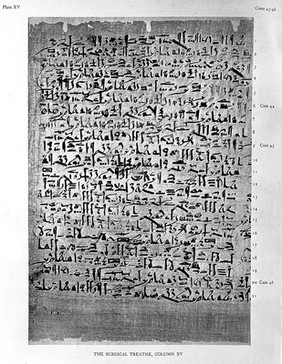 The Edwin Smith surgical papyrus : published in facsimile and hieroglyphic transliteration with translation and commentary in two volumes / by James Henry Breasted.