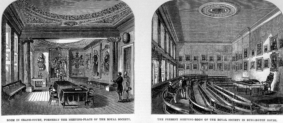 The Royal Society in Burlington House: meeting rooms.