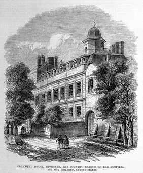 Engraving of Cromwell House, Highgate.