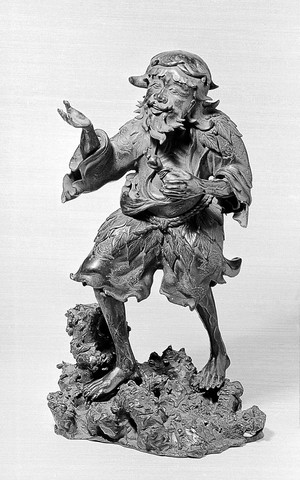 view Bronze figure of Shen Nung, Japanese god of medicine.